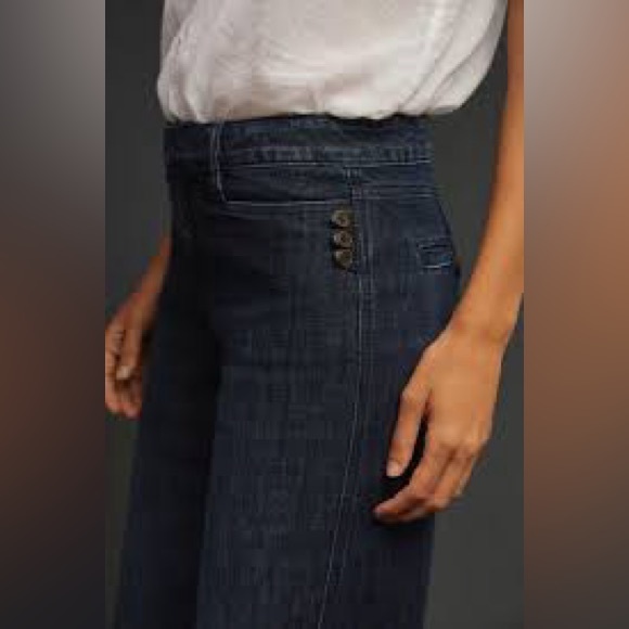 PILCRO GWEN MID-RISE TROUSER JEANS 25 Petite Anthropologie - Picture 4 of 9